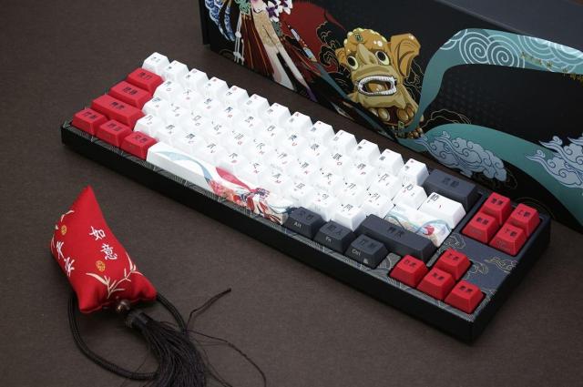 Геймърскa механична клавиатура Ducky x Varmilo Miya Beijing Opera 65%, Cherry MX Silent Red