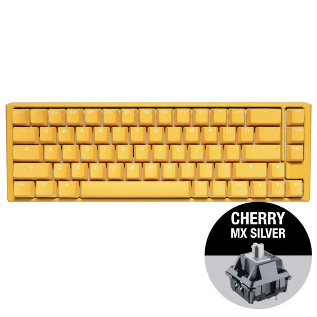 Геймърскa механична клавиатура Ducky One 3 Yellow SF 65%, Cherry MX Silver