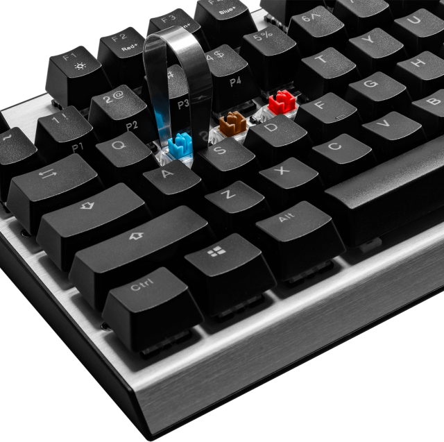 Геймърска Механична Клавиатура Cooler Master CK351, Brown Switches, US Layout, Hot Swappable, RGB
