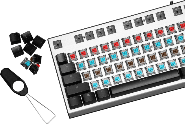 Геймърска Механична Клавиатура Cooler Master CK351, Brown Switches, US Layout, Hot Swappable, RGB
