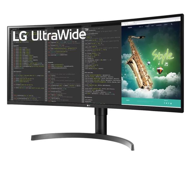 Монитор LG 35WN75CP-B, 35" 21:9 UltraWide QHD Monitor(3440 x 1440) with HDR 10, AMD FreeSync, 5ms, 100Hz, 300 cd/m2, 2500:1 , sRGB 99%, USB 3.0, HDMI, USB type-C, DisplayPort, Headphone Out, Tilt, Height, Black