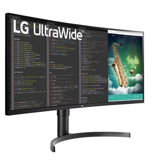 Монитор LG 35WN75CP-B, 35" 21:9 UltraWide QHD Monitor(3440 x 1440) with HDR 10, AMD FreeSync, 5ms, 100Hz, 300 cd/m2, 2500:1 , sRGB 99%, USB 3.0, HDMI, USB type-C, DisplayPort, Headphone Out, Tilt, Height, Black