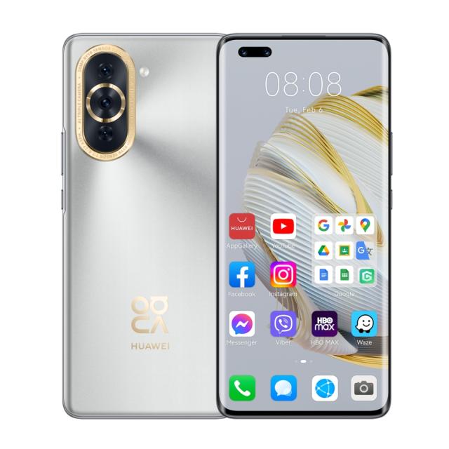 Мобилен телефон Huawei Nova 10 Pro Starry Silver, GLA-LX1 , 6.78", 2652x1200,  Qualcomm Snapdragon 778G, 8GB+256GB, CAM 50+8+2MP/60+8MP Fron Camera + Huawei Nova 10 Pro Slim PU case Grey