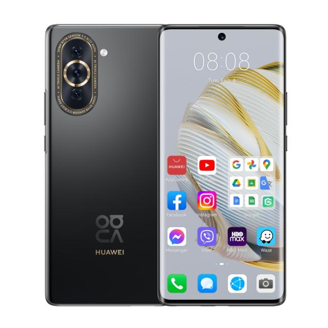 Мобилен телефон Huawei Nova 10 Pro Slim PU case Black + Huawei FreeBuds 5i Isle blue