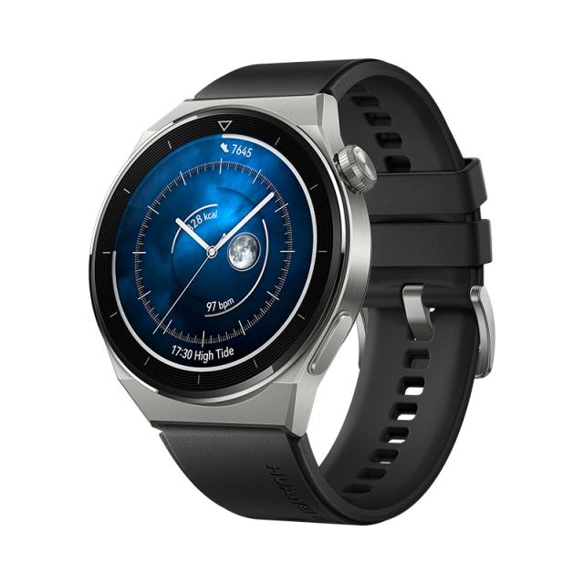 Часовник Huawei Watch GT 3 Pro 46mm, Odin-B19S, 1.43", Amoled, 466x466, PPI 326, 4GB, Bluetooth 5.2 supports BLE/BR/EDR, 5ATM, NFC, GPS, Battery 530 maAh + Huawei Scale 3, Herm-B19