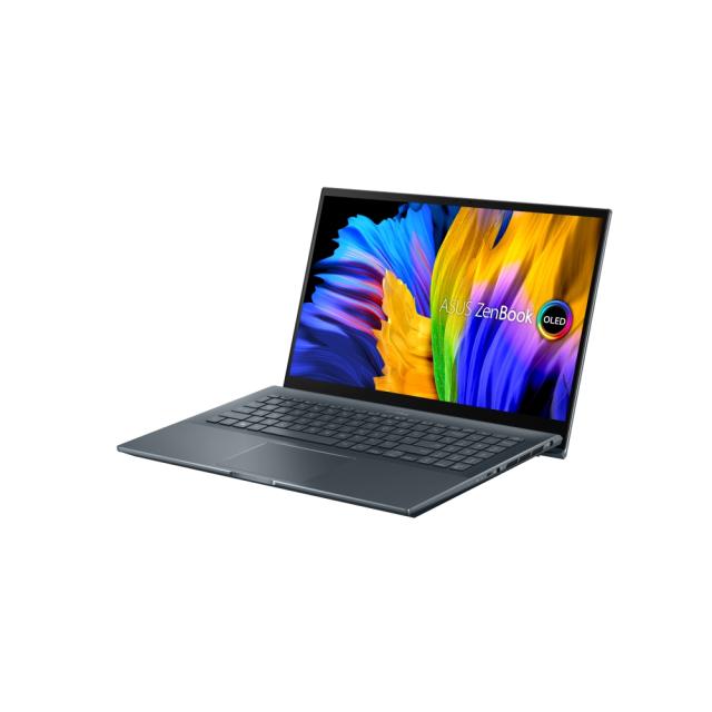 Лаптоп Asus Zenbook Pro OLED UM535QE-OLED-KY731X, AMD Ryzen 7 5800H 3.2 GHz(16M Cache, up to 4.4 GHz) OLED 15.6" FHD IPS (1920x1080) Glare Touch, 16GB, PCIEG3x2 1TB SSD, RTX 3050 Ti 4GB,Thunderbolt,TPM,Windows 11 Pro, Bag, Stylus+Pantum M6500W Laser 