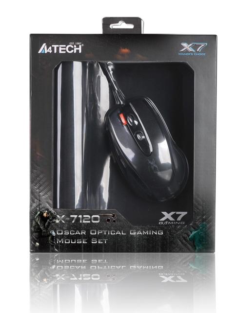 Комплект Мишка A4tech X710BK OSCAR + пад X7-200MP