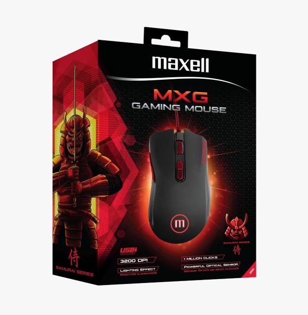 Геймърска мишка MAXELL Samurai MXG GA-MOWR-MHG, ILLUMINATED, Оптична, Кабел, USB, Черен