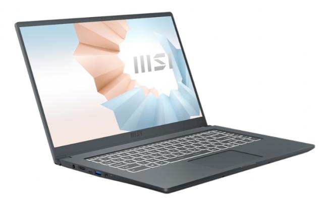 Лаптоп MSI Modern 15 A5M, AMD Ryzen 7 5700U (8C/16T, up to 4.3GHz, 8MB L3), 15.6" FHD 1920x1080, AG, IPS, AMD Graphics, 8GB, 512GB SSD, WebCam 720p, Wi-Fi 6E, BT 5.2, backlight KB, 2Y, 3 cell 52Whr, Gray, NO OS, 1.6 kg.+ Pantum P2500W Laser Printer