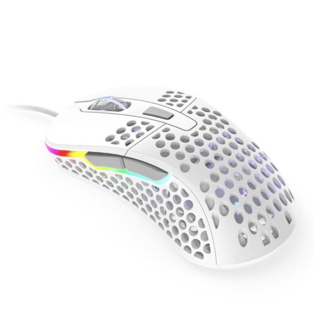 Геймърска мишка Xtrfy M4 White, RGB, Бял