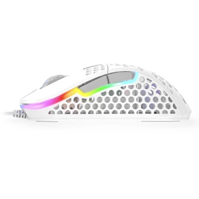 Геймърска мишка Xtrfy M4 White, RGB, Бял