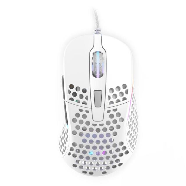 Геймърска мишка Xtrfy M4 White, RGB, Бял