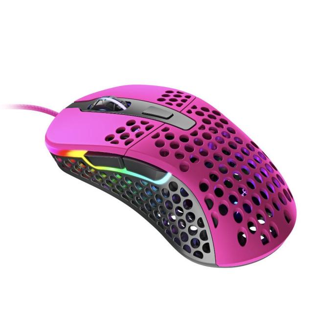 Геймърска мишка Xtrfy M4 Pink, RGB, Розов