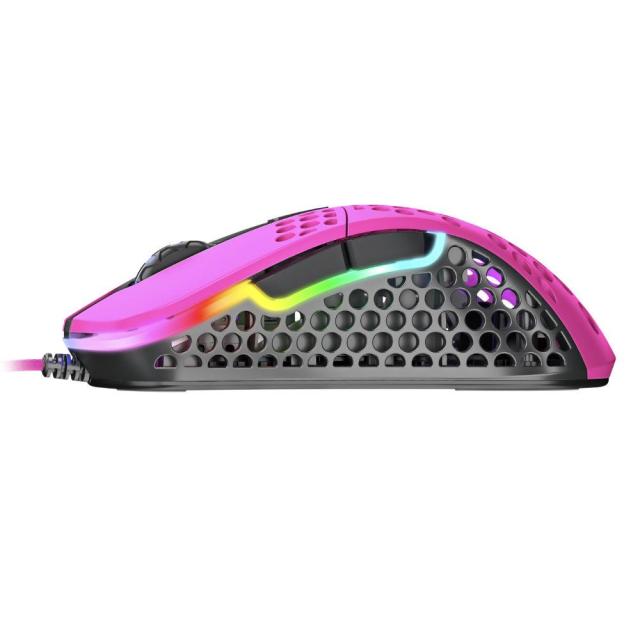 Геймърска мишка Xtrfy M4 Pink, RGB, Розов