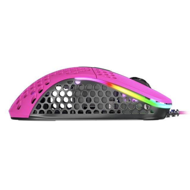 Геймърска мишка Xtrfy M4 Pink, RGB, Розов