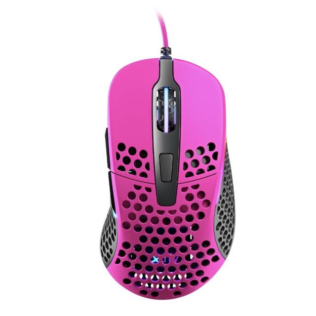 Геймърска мишка Xtrfy M4 Pink, RGB, Розов