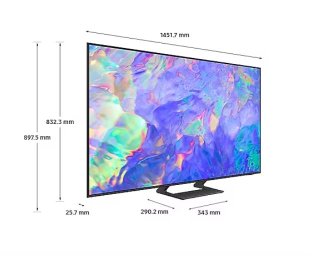 Телевизор Samsung 65" 65CU8572 4K UHD LED TV, SMART, 4K, HDR 10+,  Q-Symphony, Dolby Digital Plus , 3xHDMI, 2xUSB, Wi-Fi 5, Bluetooth 5.2, Frameless, Tizen, Black
