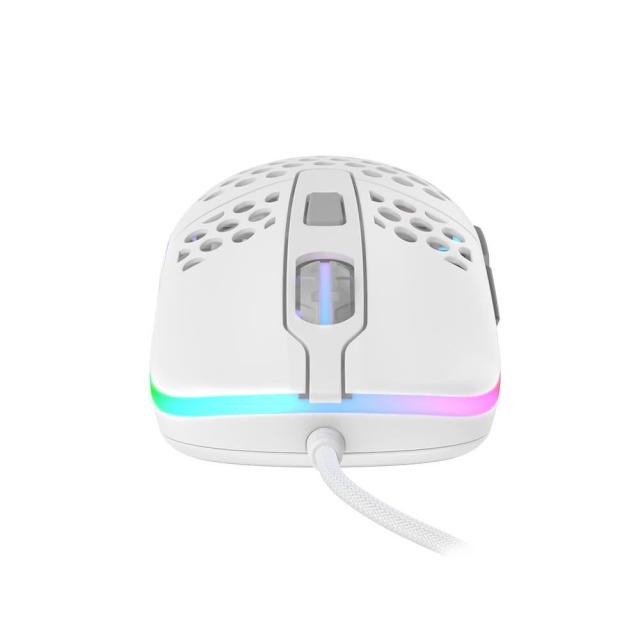 Геймърска мишка Xtrfy M42 White, RGB, Бял