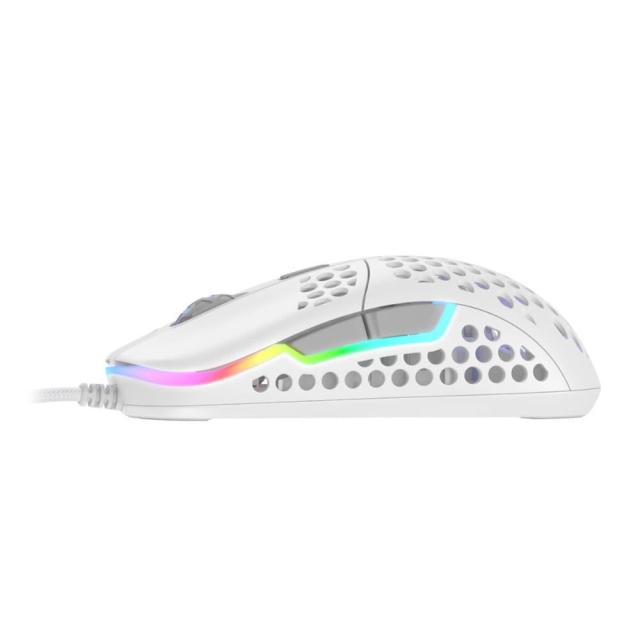 Геймърска мишка Xtrfy M42 White, RGB, Бял