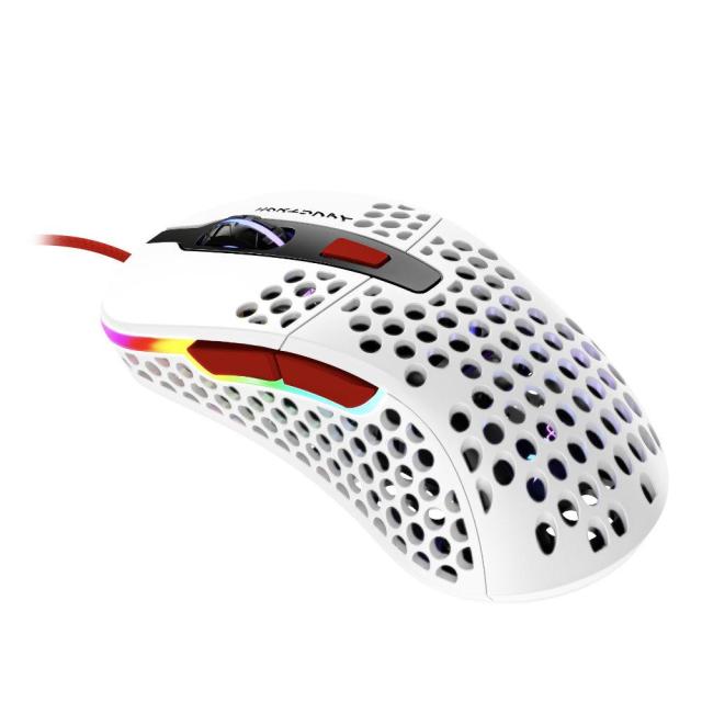Геймърска мишка Xtrfy M4 Tokyo, RGB, Бял//Червен