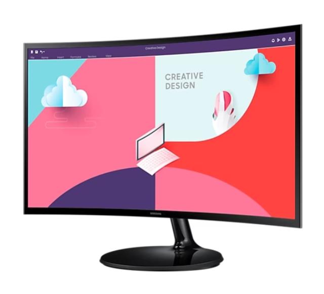 Монитор Samsung S24C360 24" Curved VA LED, 1800R, 60hz, 4 ms GTG, 1920x1080, 250cd/m2, 3000:1 Contrast, Eye Saver Mode, Flicker Free, Freesync, Mega DCR, D-Sub, HDMI,Headphone Jack, 178°/178°, Black