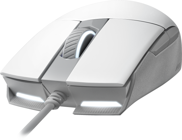 Геймърска мишка ASUS ROG Strix Impact II Moonlight White