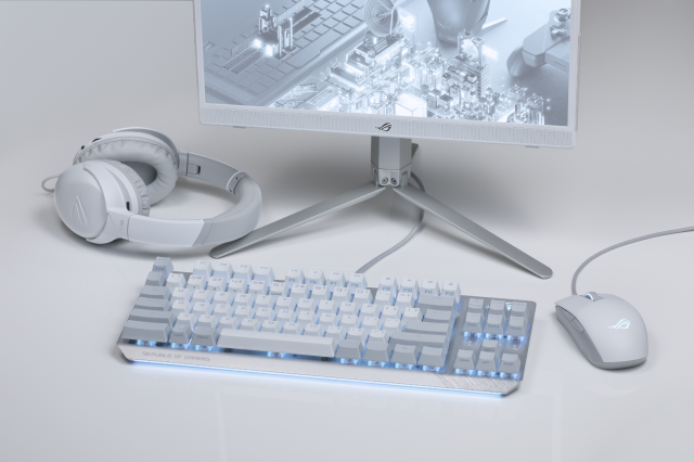 Геймърска мишка ASUS ROG Strix Impact II Moonlight White