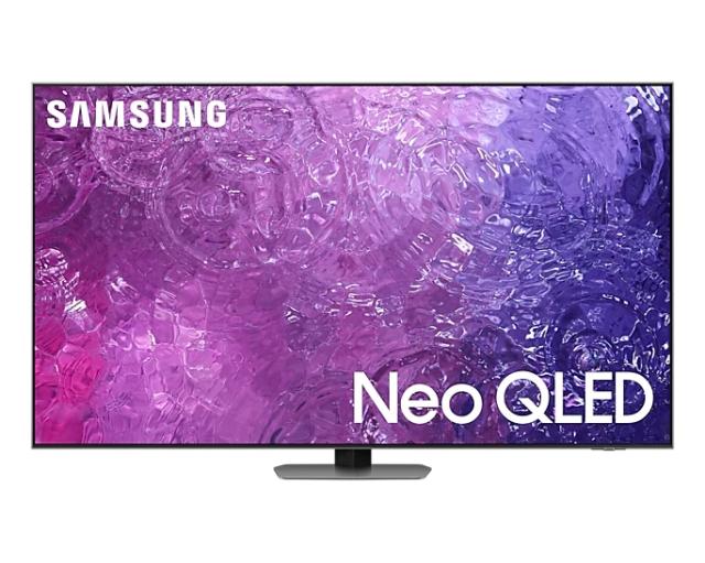 Телевизор Samsung 65'' 65QN90C NEO QLED FLAT, SMART, 120 Hz, Direct Full-Array, Neo Quantum HDR+, FreeSync Premium Pro, Dolby Atmos, Q-Symphony, Bixby, Bluetooth 5.2, Wi-Fi 5, 4xHDMI 2.1, 2xUSB, Tizen, Silver