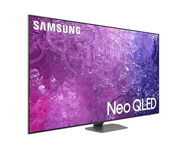 Телевизор Samsung 65'' 65QN90C NEO QLED FLAT, SMART, 120 Hz, Direct Full-Array, Neo Quantum HDR+, FreeSync Premium Pro, Dolby Atmos, Q-Symphony, Bixby, Bluetooth 5.2, Wi-Fi 5, 4xHDMI 2.1, 2xUSB, Tizen, Silver