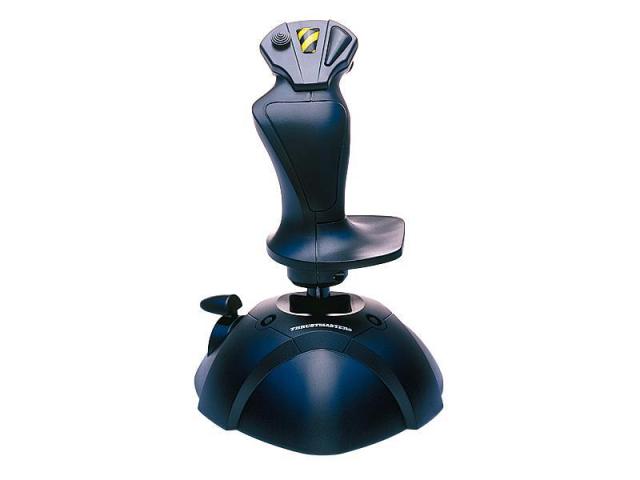 Жичен джойстик,  авиосимулатор Thrustmaster USB Joystick  за PC, Черен