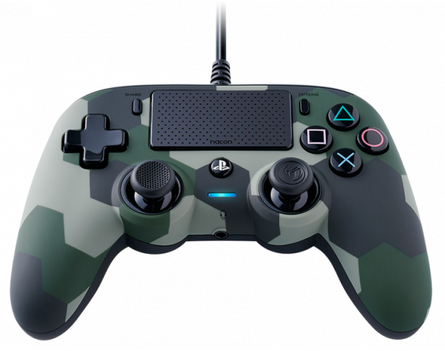 Жичен геймпад Nacon Wired Compact Controller Camo Green, Зелен