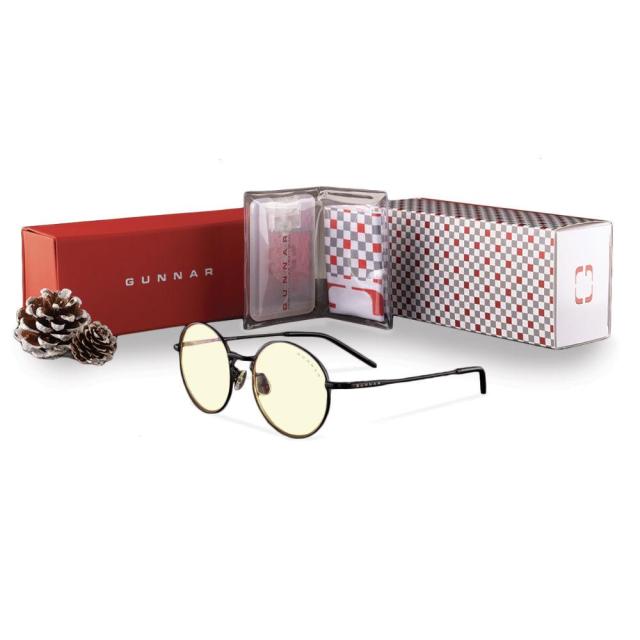 Комплект GUNNAR OPTICS Ellipse Onyx Holiday Bundle - Очила, калъф