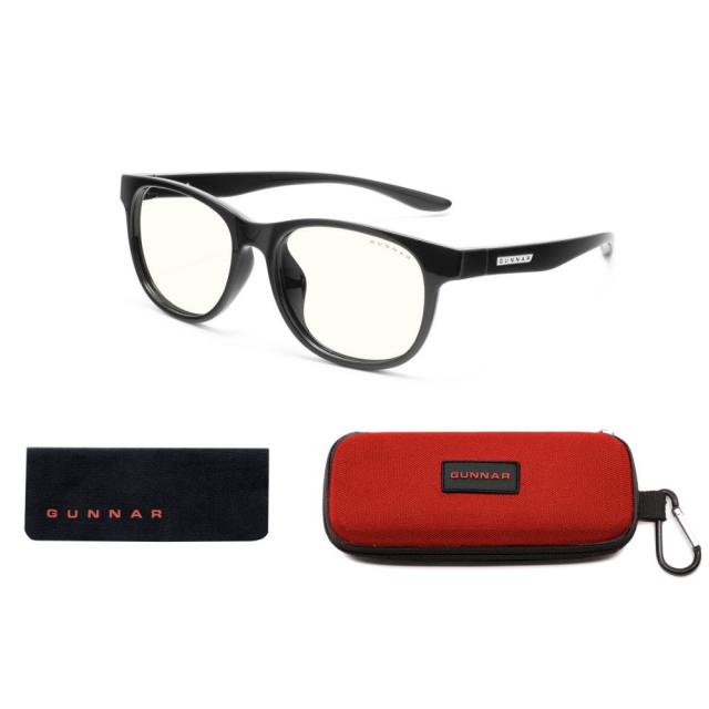 Детски компютърни очила GUNNAR Rush Kids Large, Clear Natural, Черен