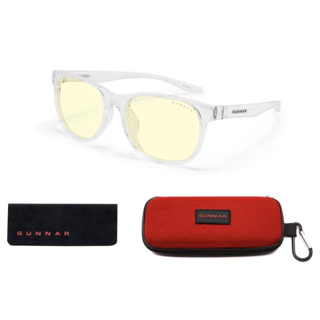 Детски компютърни очила GUNNAR Rush Kids Large, Amber Natural, Кристал