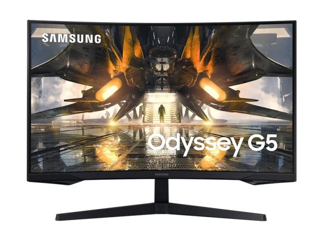 Монитор Samsung 32AG550A 32" Curved Odyssey 1000R, VA, 2560x1440, 16:9, 165 Hz, 1 ms (MPRT), 300 cd/m2, 2500:1, HDR10, Mega DCR, AMD FreeSync Premium, Display Port 1.4, HDMI 2.0, Black