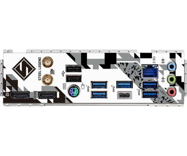 Дънна платка ASRock B760M Steel Legend WIFI, B760, LGA1700, DDR5, PCIe 5.0, 4x SATA3 6Gb/s, 3x M.2, 2x USB 3.2 Gen2 Type-C, HDMI, DP, mATX