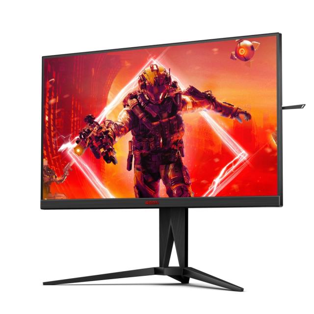 Монитор AOC AG275QXN/EU, 27" VA WLED, 2560x1440@165Hz, 1ms GtG, 1ms MPRT, 400cd m/2, 3000:1, 80M:1 DCR, AdaptiveSync, FlickerFree, Low Blue Light, Tilt, Height Adjust, Pivot, Swivel, 2xHDMI, DP, USB hub