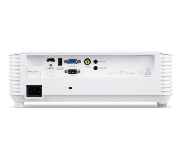 Мултимедиен проектор Acer Projector H5386BDi, DLP, WXGA (1280 x 720), 4500 ANSI Lumens, 20000:1, 3D, Wireless dongle included, HDMI, VGA, RS-232, Audio in, RCA, Wifi, Speaker 3W, Bag, 2.75kg, White