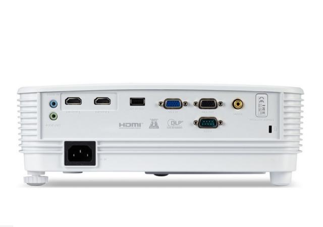 Мултимедиен проектор Acer Projector P1357Wi, DLP, WXGA(1280x800), 4500 ANSI Lumens, 20000:1, 1.3x, 3D ready, VGA in/out, 2xHDMI, RCA, Audio in/out, USB type A (5V/1A), Wireless dongle included, Speaker 1x10W, RS232,  Lamp life up to 15000h, Auto Keys