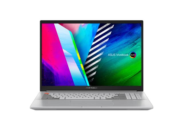 Лаптоп Asus Vivobook Pro X16 OLED, N7600ZE-OLED-L741X,Intel Core i7-12700H, 2.3 GHz (24M Cache, up to 4.7 GHz, 6P+8E cores), 16" 4K (3840 x 2400) OLED 16:10 aspect ratio,DDR5 32 GB(on BD),1TBPCIEG3 SSD, RTX3050 Ti 4 GB, Windows 11 Pro, Cool Silver