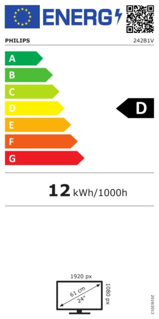 Монитор Philips 242B1V/00, 23.8" IPS WLED, 1920x1080@75Hz, 4ms GtG, 350cd m/2, 1000:1, 50M:1 DCR, Adaptive Sync, Low Blue Mode, 2Wx2, Tilt, Height, Pivot, Swivel, D-SUB, DVI, HDMI, DP, USB hub+Neomounts by NewStar Foldable Notebook Desk Stand