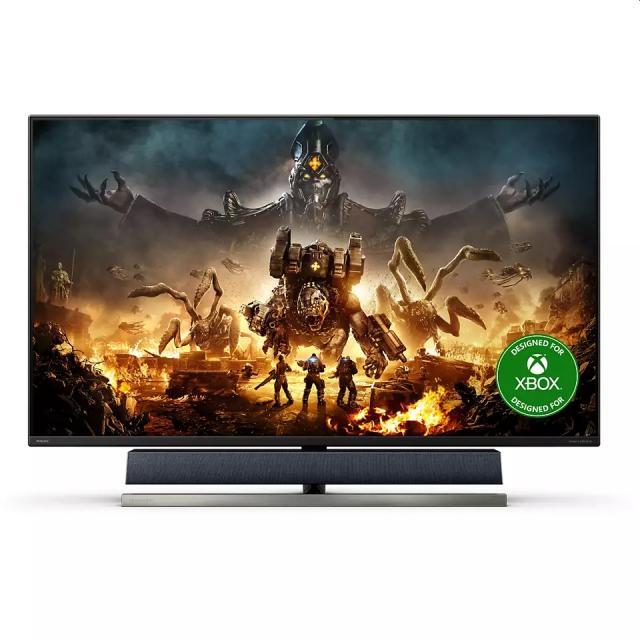 Монитор Philips 559M1RYV/00, 55" VA WLED, 3840x2160@144Hz, 4ms GTG, 750cd/m2, 4000:1, Mega Infinity DCR, Adaptive Sync, FlickerFree, Low Blue Mode, B&W 40W 2.1 ch., Tilt, 3xHDMI, DP, USB hub+Neomounts by NewStar Foldable Notebook Desk Stand