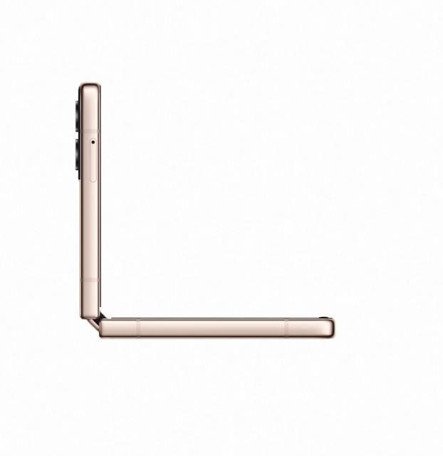 Мобилен телефон Samsung SM-F721 GALAXY Flip 4 5G 512 GB, Octa-Core (1x3.19 GHz, 3x2.75 GHz, 4x1.8 GHz), 8 GB RAM, 6.7" 1080x2640 120 Hz Dynamic AMOLED, HDR10+, 12.0 MP + 12.0 MP + 10.0 MP Selfie, 3700 mAh, Dual SIM, Pink Gold