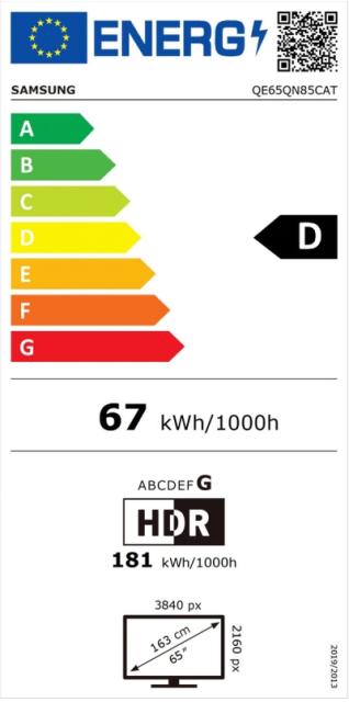 Телевизор Samsung 65'' 65QN85 QLED, SMART, 4300 PQI, Mini LED, Micro Dimming, Quantum HDR 24x , HDR 10+, Dolby Digital Plus, Q-Symphony, Bixby, Bluetooth 5.2, Wi-Fi, 4xHDMI, 2xUSB, Frameless, Tizen, Frost Silver