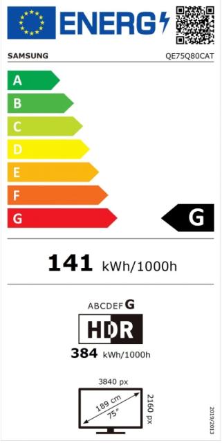 Телевизор Samsung 75" 75Q80 QLED FLAT, SMART, 3800 PQI, Direct Full Array 8X, Quantum HDR 1500, HDR 10+, Bixby, Freesync, Quantum 4K Processor, Dolby Digital Plus, DVB-T2CS2 x 2, Wireless, Network, PIP, 4xHDMI, 2xUSB, Carbon Silver