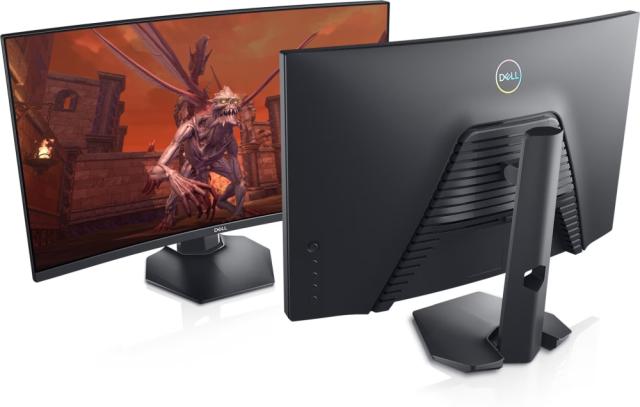 Монитор Dell S2721HGFA, 27" Full HD Curved AG, VA, 1ms (MPRT), 4 ms, 3000:1, 350 cd/m2, 1920x1080, 144Hz, NVIDIA G-SYNC, AMD FreeSync, HDMI, DP, Headphone-out, Height Adjustable, Tilt, Black