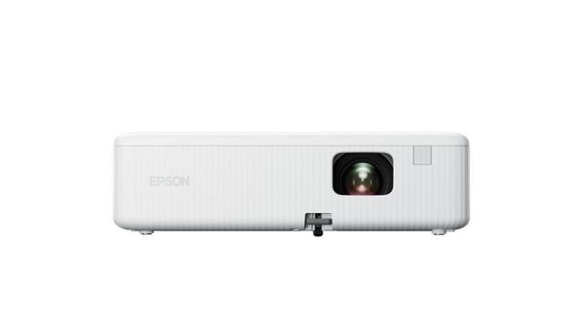 Мултимедиен проектор Epson CO-FH01, Full HD 1080p (1920 x 1080, 16:9), 3000 ANSI lumens, 16 000:1, WLAN (optional), USB 2.0, HDMI, Lamp warr: 6000h, Warr: 24 months, White + Elite Screen M99NWS1 Manual, 99" (1:1), 177.8 x 177.8 cm, White