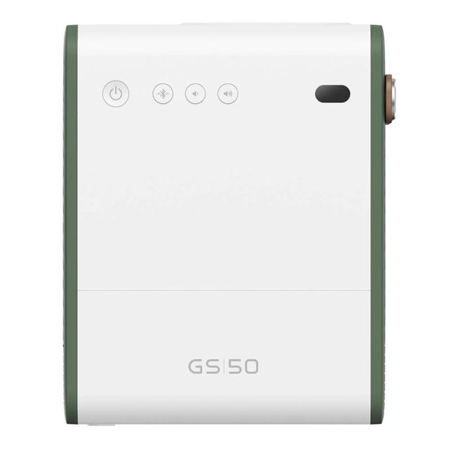 Мултимедиен проектор BenQ Portable GS50 DLP, Android TV, LED, 500lm, 1080p(1920x1080), REC709 98%, TR 1.21, 20W treVolo Chamber speaker (2.1 ch), USB-type-C, Wi-Fi 802.11, Built-in Battery, IPX2, Drop proof, 2D keystone