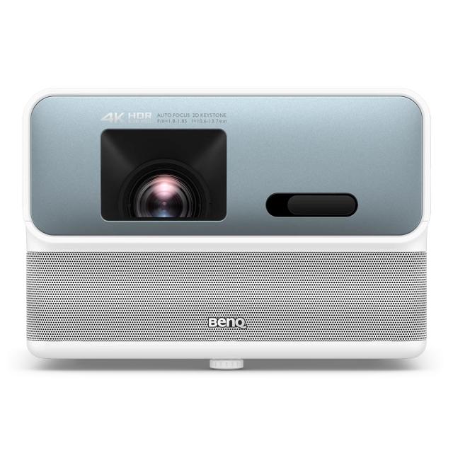 Мултимедиен проектор BenQ Portable GP500 DLP, Android TV, LED, 1500lm, 4K UHD (3840x2160), REC 709 98%, DCI-P3>90%, 1.3X Zoom Lens, Auto Focus, Auto 2D Keystone, Corner Fit, TR 1.0~1.3, 3D, HDR/ HLG, MEMC, ATV, treVolo 5Wx4 360° Chamber Speaker, BT S