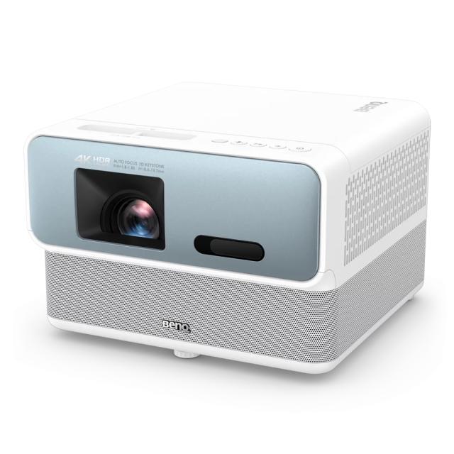 Мултимедиен проектор BenQ Portable GP500 DLP, Android TV, LED, 1500lm, 4K UHD (3840x2160), REC 709 98%, DCI-P3>90%, 1.3X Zoom Lens, Auto Focus, Auto 2D Keystone, Corner Fit, TR 1.0~1.3, 3D, HDR/ HLG, MEMC, ATV, treVolo 5Wx4 360° Chamber Speaker, BT S